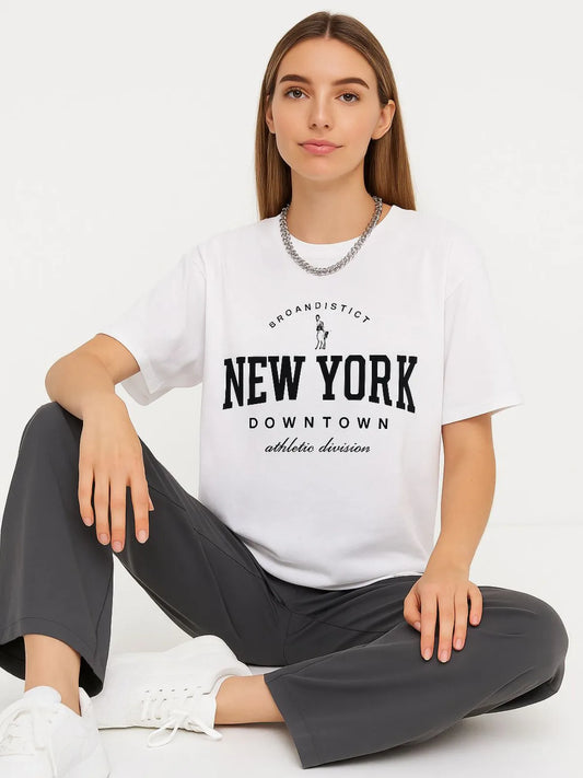 Ladies New York Down Town Oversized Tshirt
