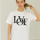Ladies Plain Love Oversized Tshirt