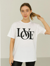 Ladies Plain Love Oversized Tshirt