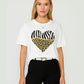Ladies Tiger/Leopard Heart Oversized Tshirt