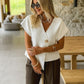 Ladies one button knitted top