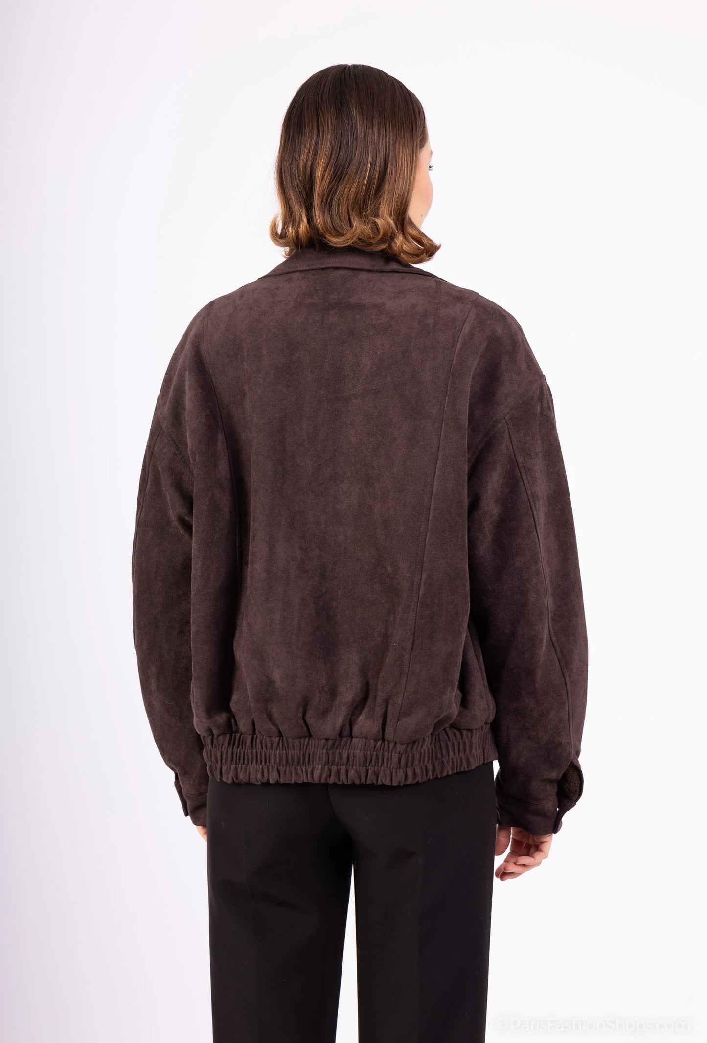 ARLENA – Short suede-look zip-up jacket