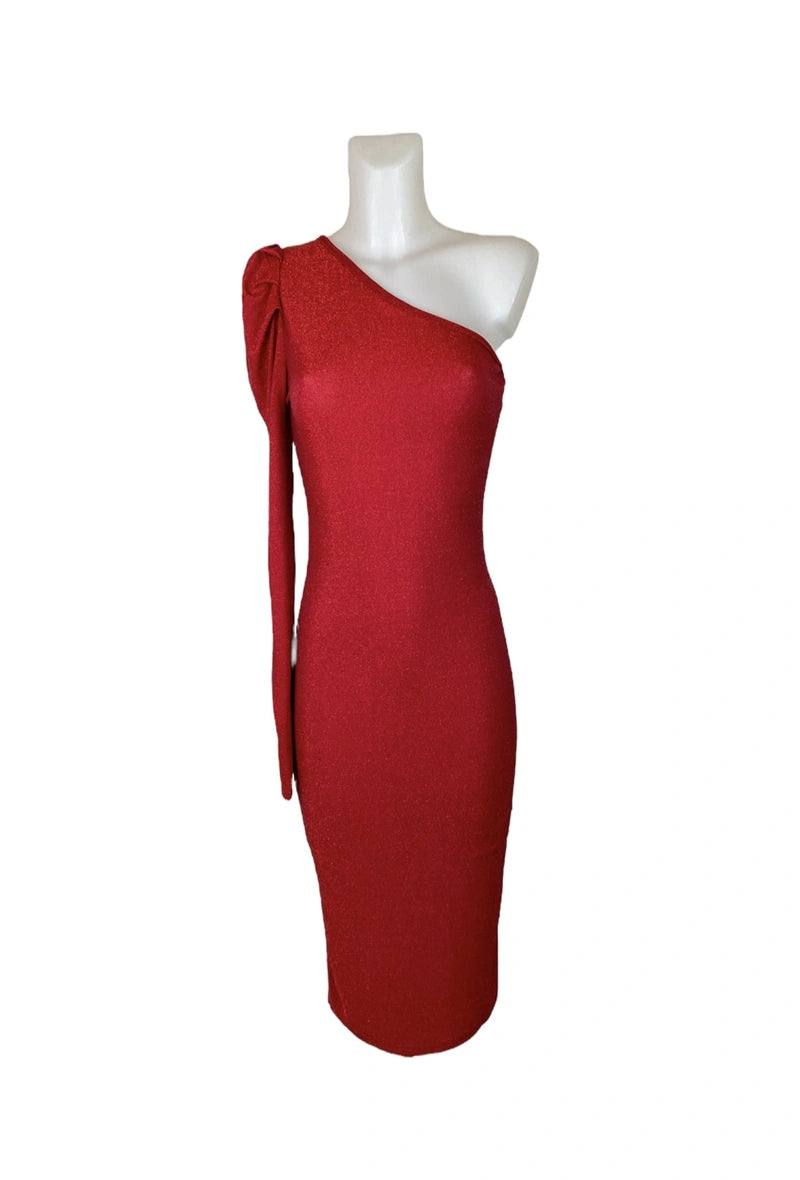 ASTORIA – Draped Asymmetric Evening Dress