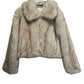 ASTORIA – Short premium faux fur jacket with a wide collar