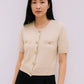 Ladies short sleeve button Cardigan