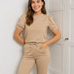 Ladies Ruched Sleeve Loungewear Set