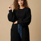 Long balloon sleeve cardigan