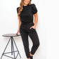 Ladies Ruched Sleeve Loungewear Set