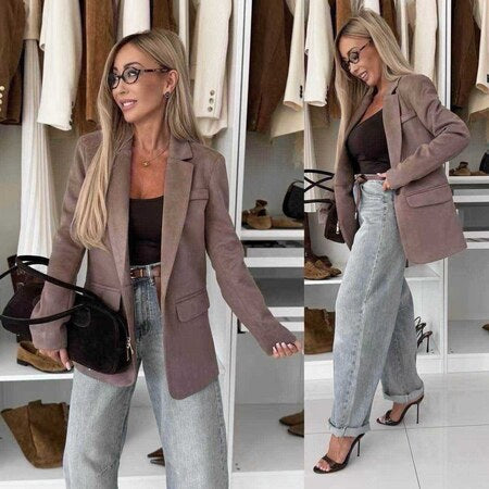 Swedish blazer jacket with lining and button