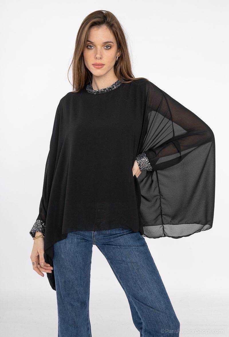Loose blouse with sequins