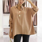 Blouse with golden button collar patterns