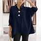 Blouse with golden button collar patterns