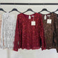 Sequin collar blouse