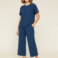 Ladies 8-button on shoulder trousers set