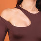 Asymmetric one-shoulder bodysuit