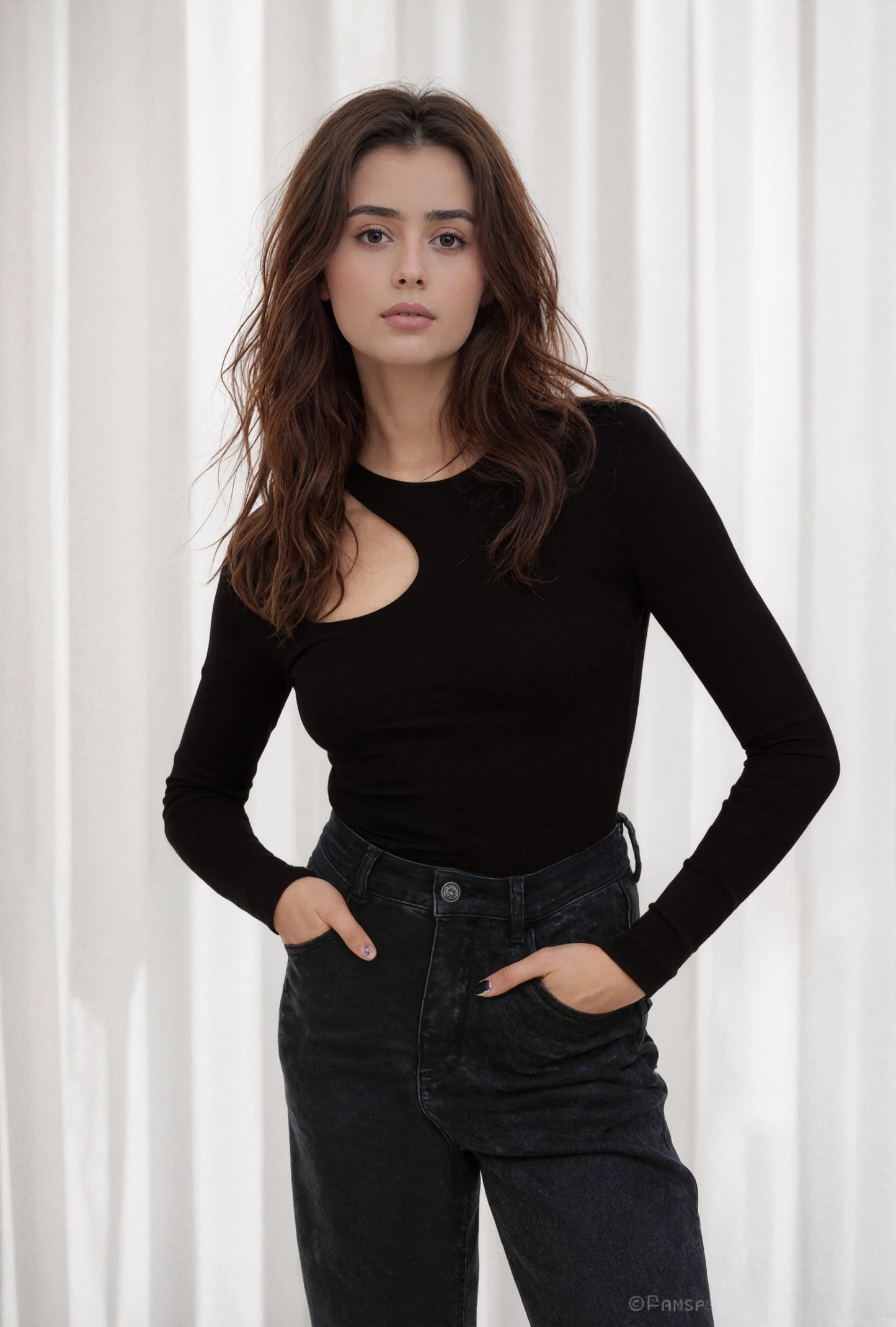 Asymmetric one-shoulder bodysuit