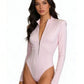 Long sleeve shaping bodysuit – structured sculpting effect