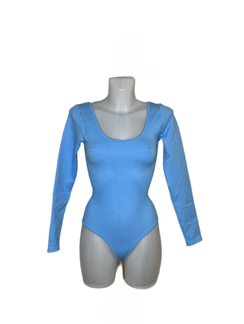 Long-sleeved shaping bodysuit