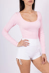 Long-sleeved shaping bodysuit