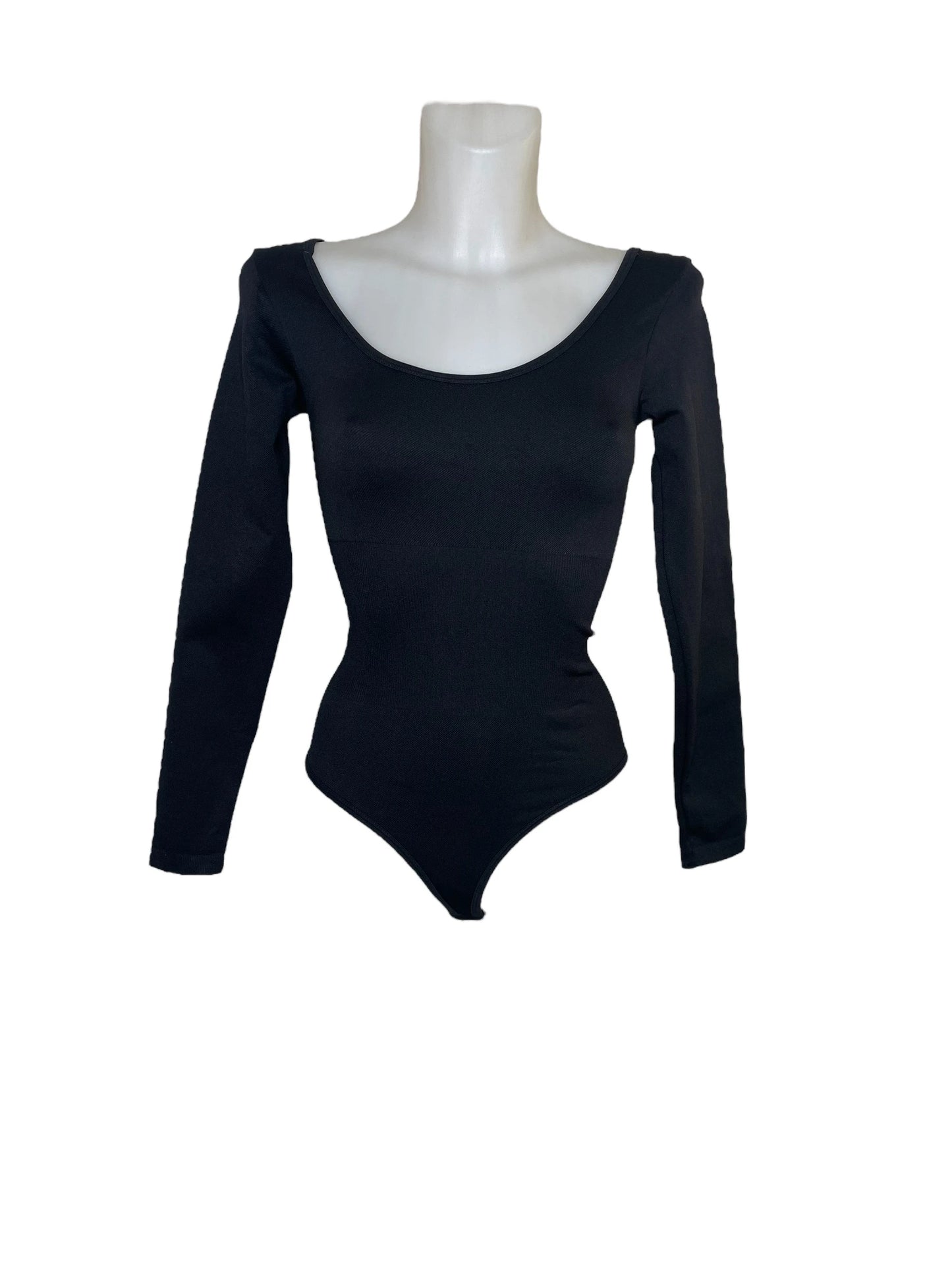 Long-sleeved shaping bodysuit