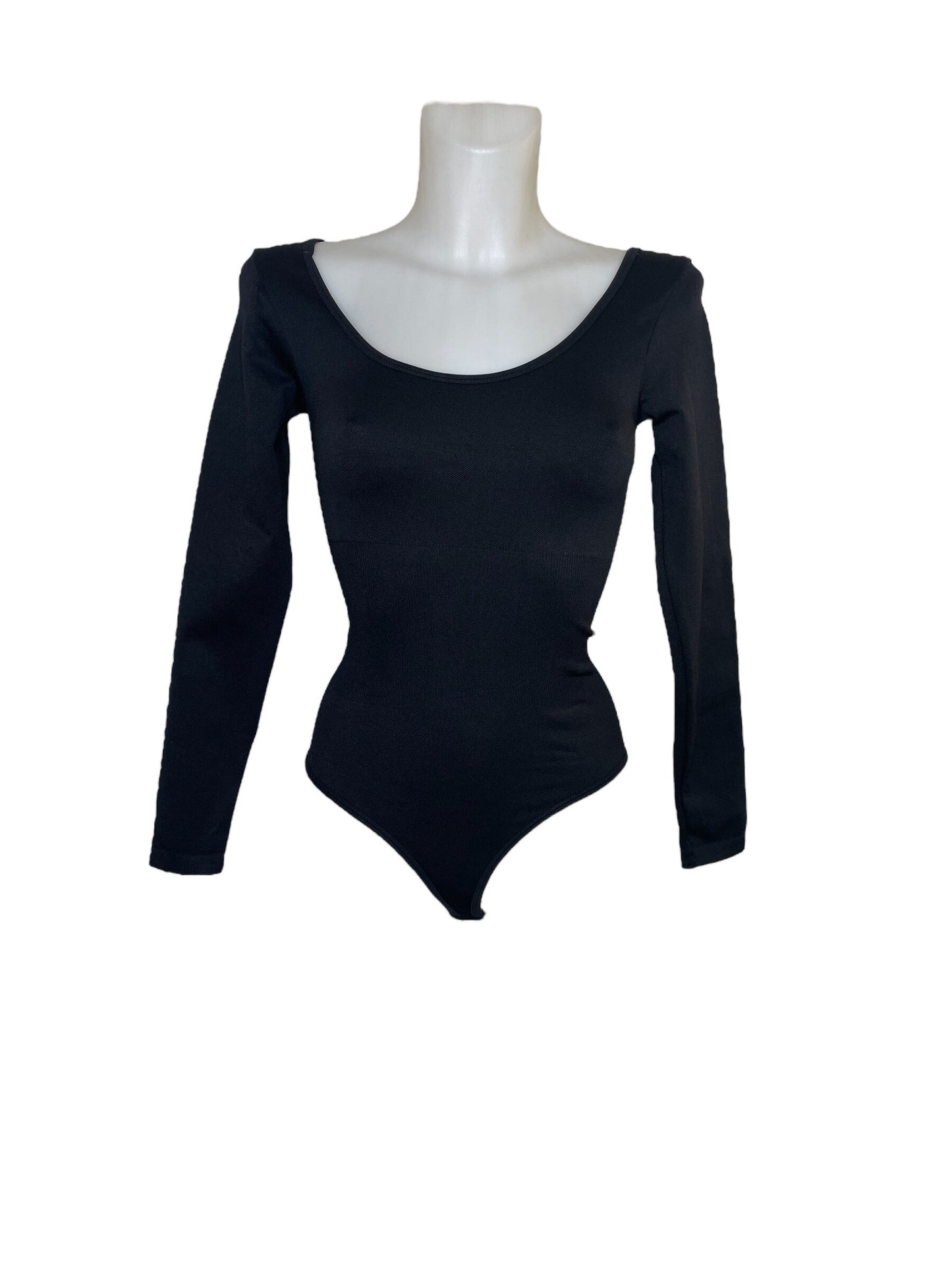 Long-sleeved shaping bodysuit