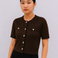Ladies short sleeve button Cardigan