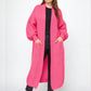 Long balloon sleeve cardigan