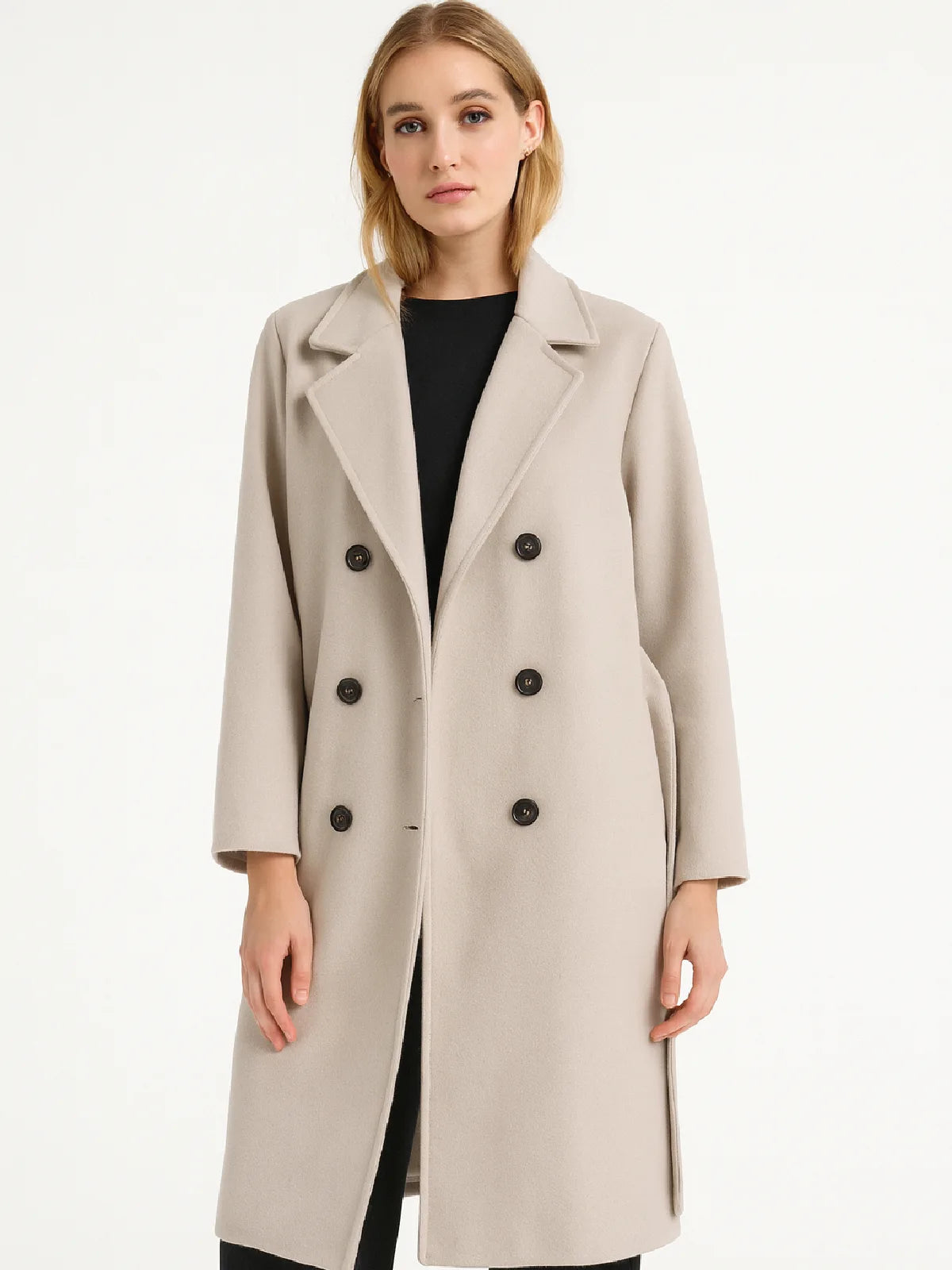 Ladies long sleeve with button coat