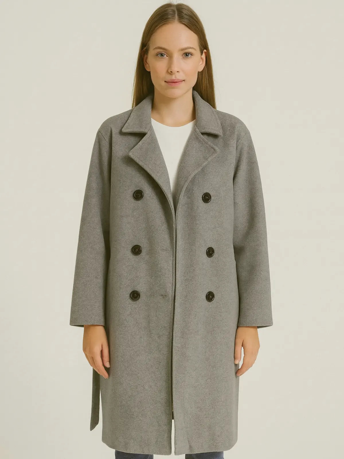 Ladies long sleeve with button coat