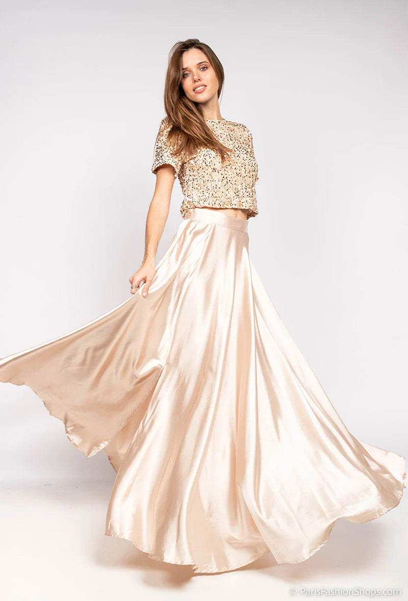 CANDY – Sparkling sequin crop top