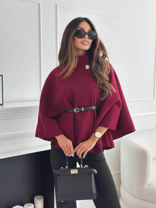 Elegant cape with belt