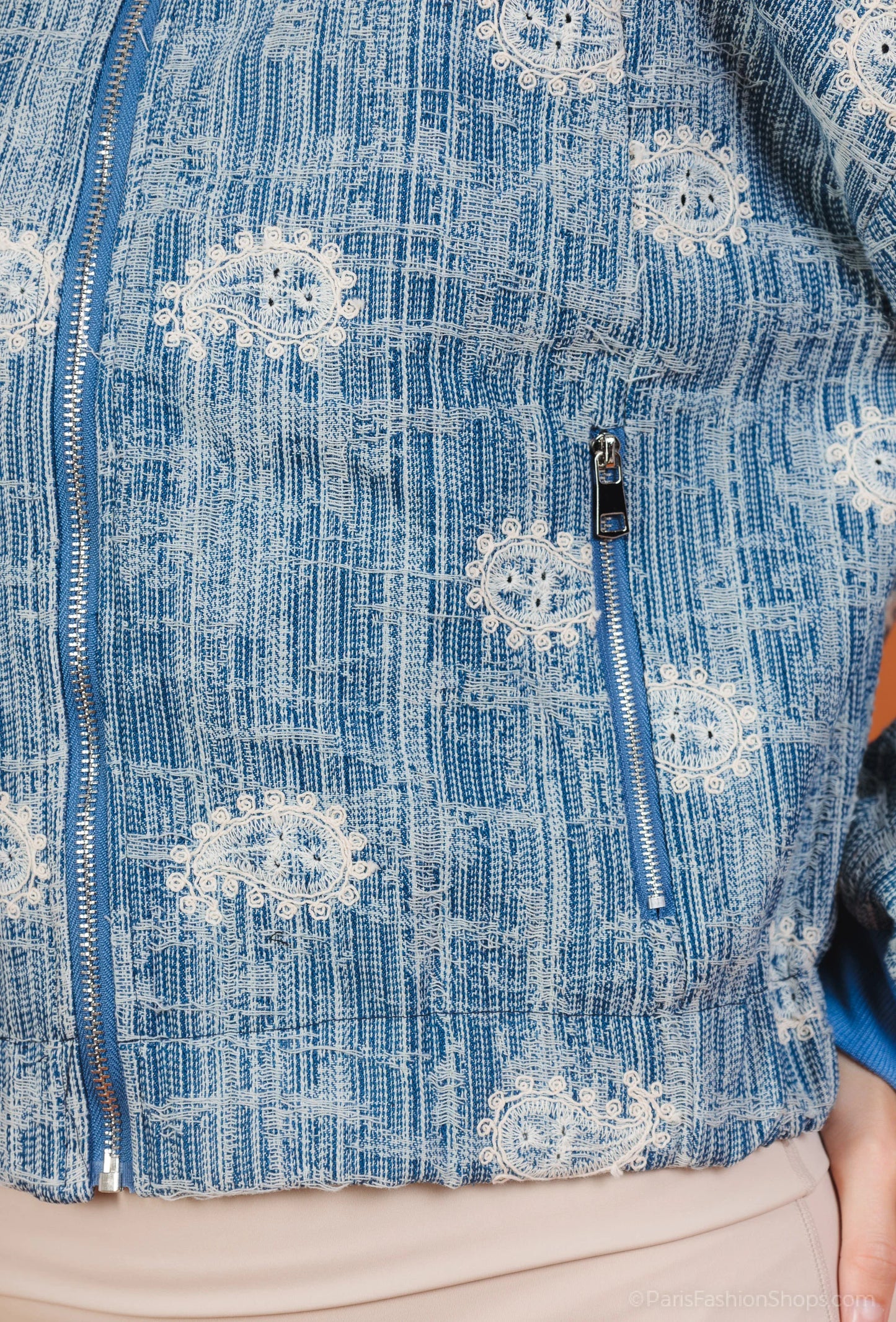 Blue floral cardigan