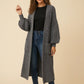 Long balloon sleeve cardigan