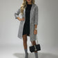 Womens Ladies Checkered Check Hound Tooth Tartan Duster Coat Jacket Blazer Top