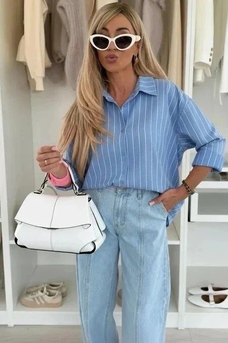 Striped cotton shirt