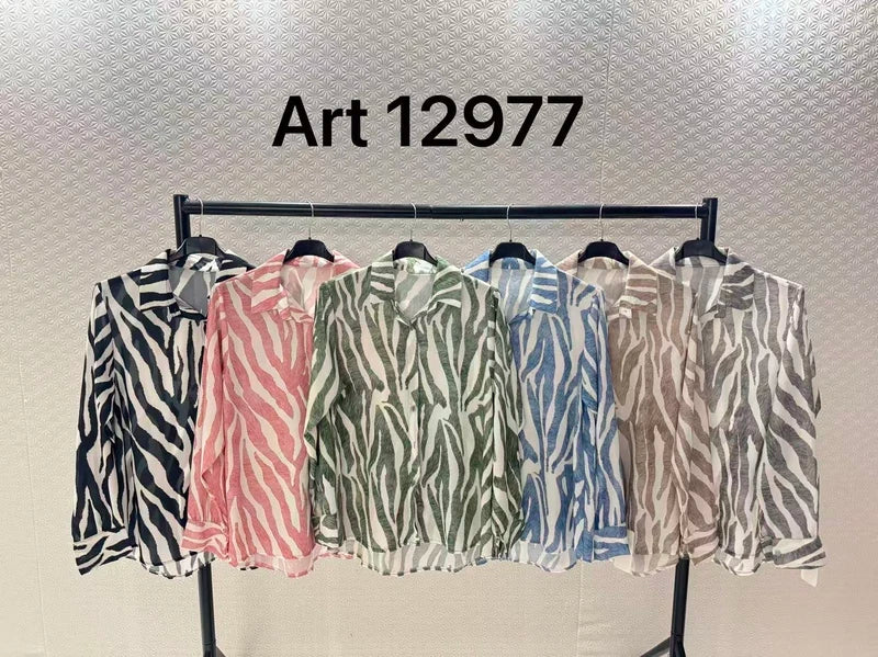 Oversized animal print shirt