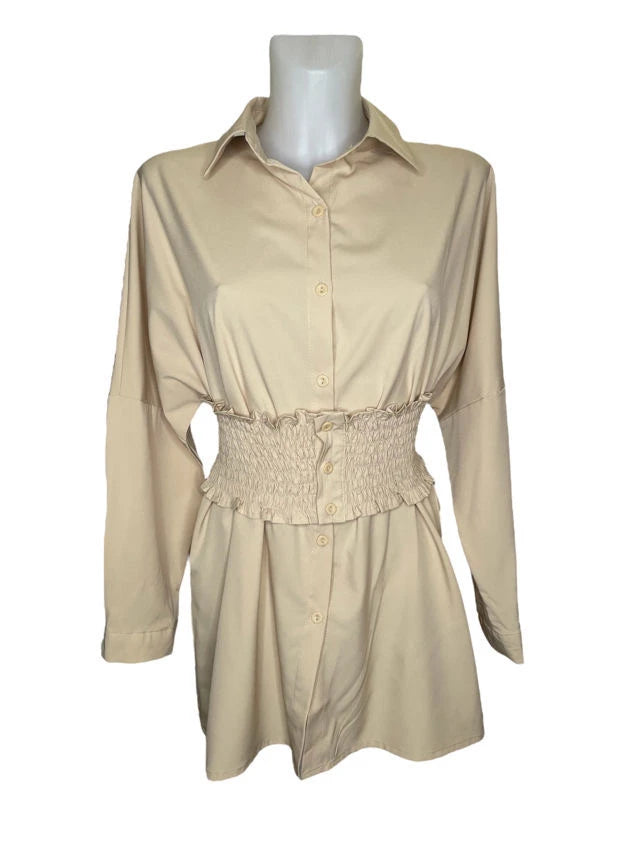 Blouse with gathered waist