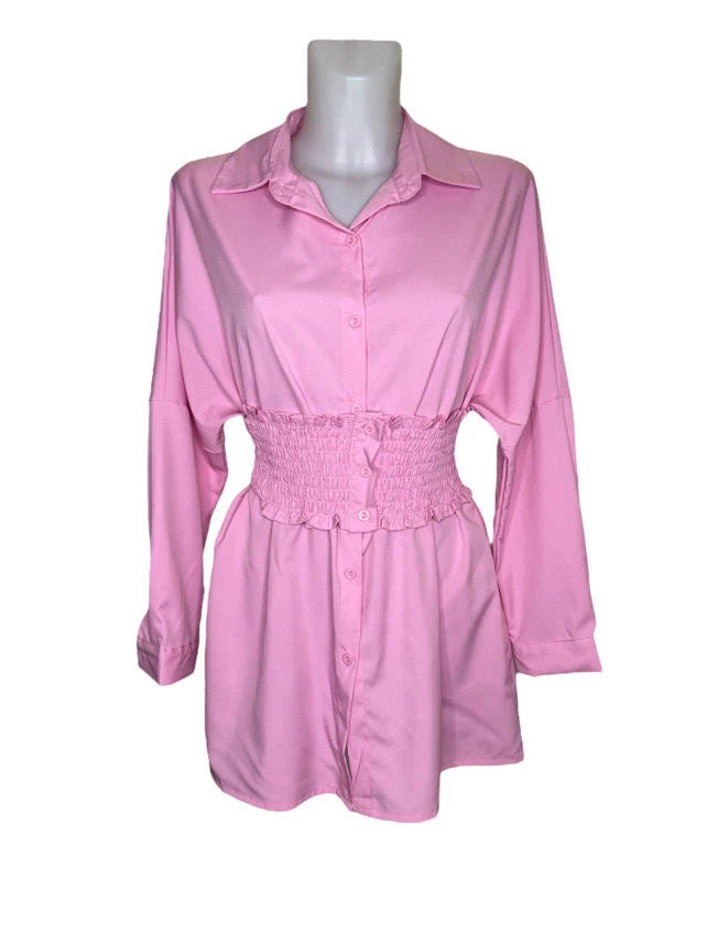 Blouse with gathered waist