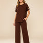 Ladies 8-button on shoulder trousers set