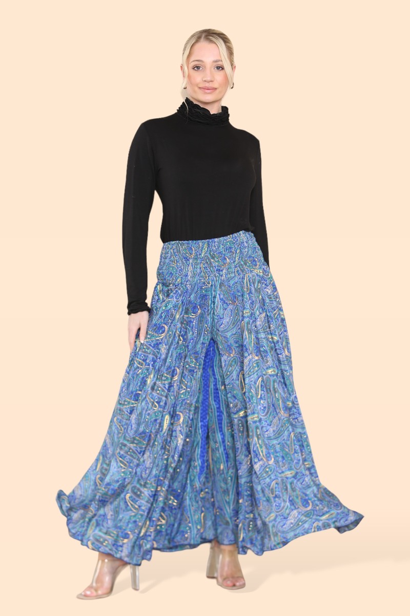 Summer 2025 Collection - Women's Skirt Pants Big Floral Rosette 813P14-G