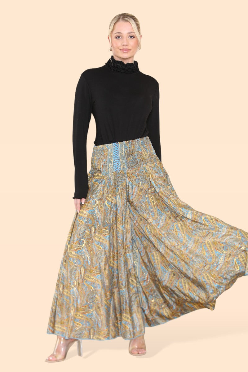 Summer 2025 Collection - Women's Skirt Pants Big Floral Rosette 813P14-G