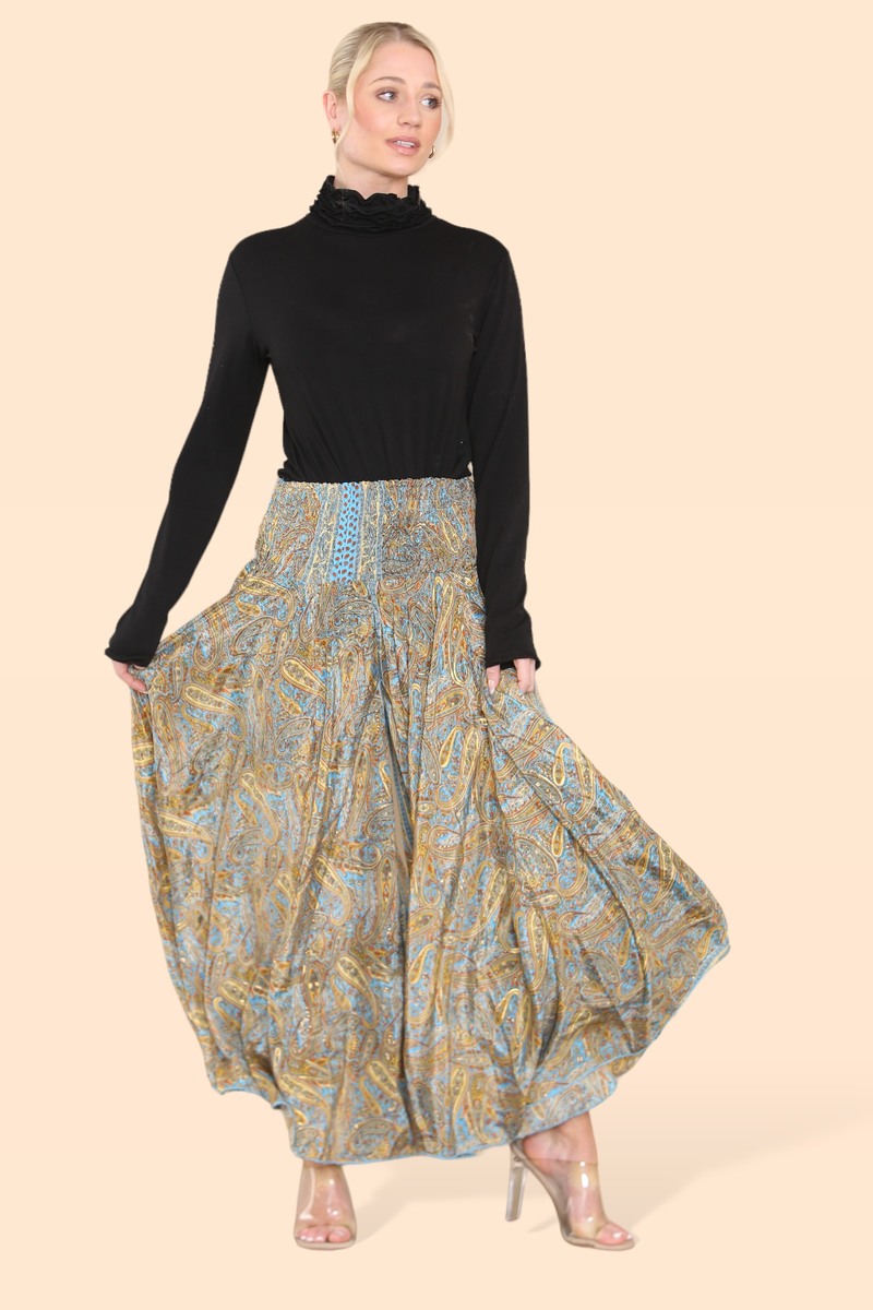 Summer 2025 Collection - Women's Skirt Pants Big Floral Rosette 813P14-G