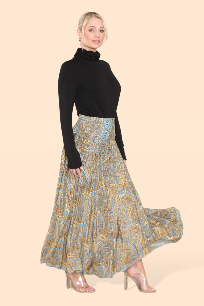Summer 2025 Collection - Women's Skirt Pants Big Floral Rosette 813P14-G