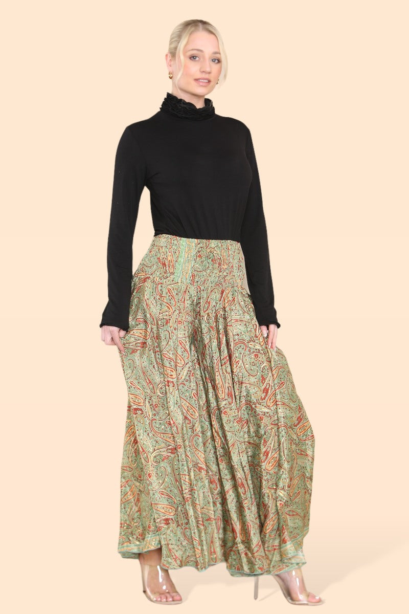Summer 2025 Collection - Women's Skirt Pants Big Floral Rosette 813P14-G