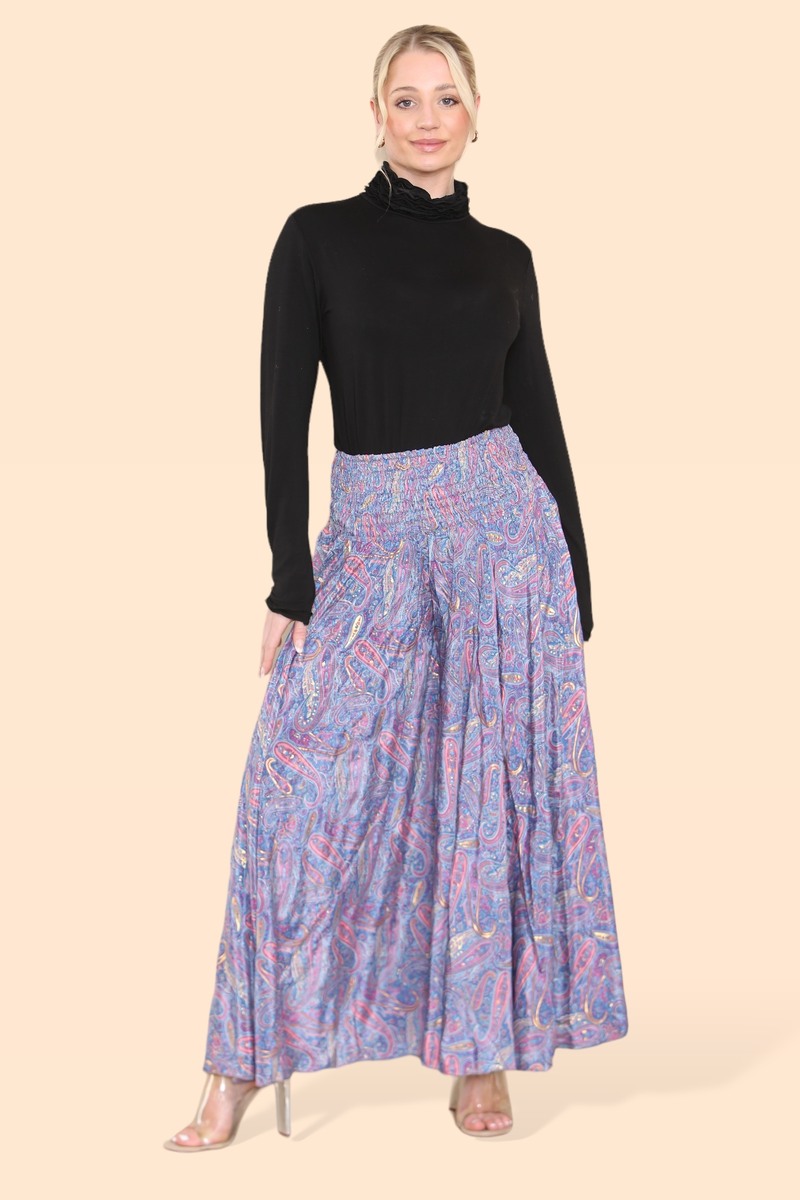 Summer 2025 Collection - Women's Skirt Pants Big Floral Rosette 813P14-G
