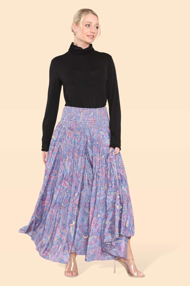 Summer 2025 Collection - Women's Skirt Pants Big Floral Rosette 813P14-G