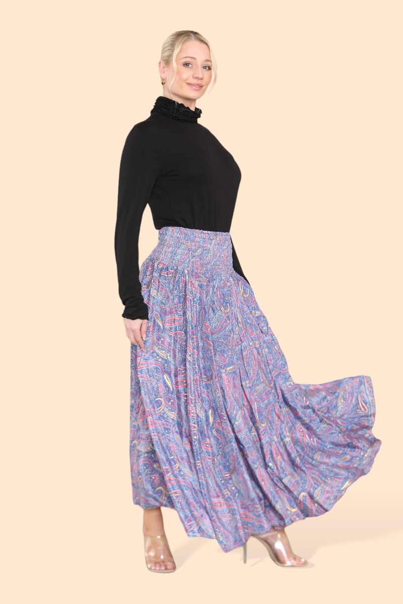 Summer 2025 Collection - Women's Skirt Pants Big Floral Rosette 813P14-G