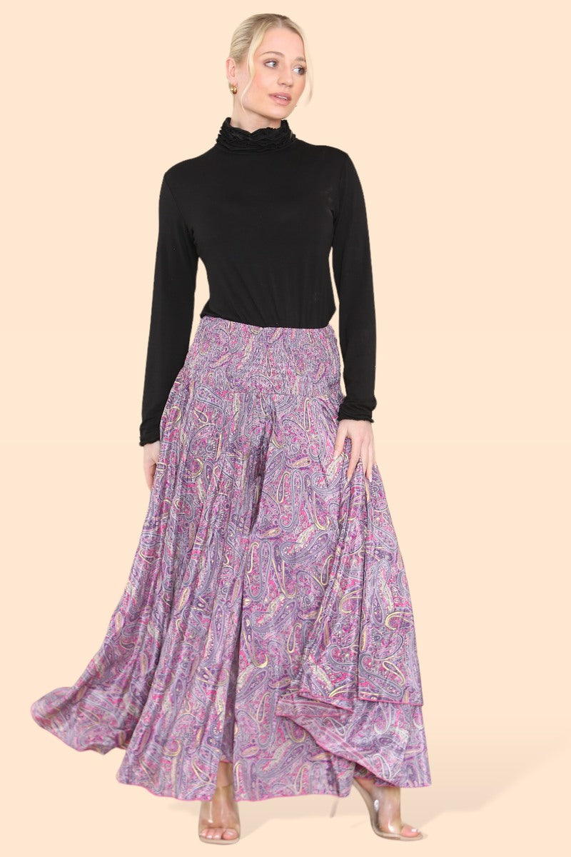 Summer 2025 Collection - Women's Skirt Pants Big Floral Rosette 813P14-G