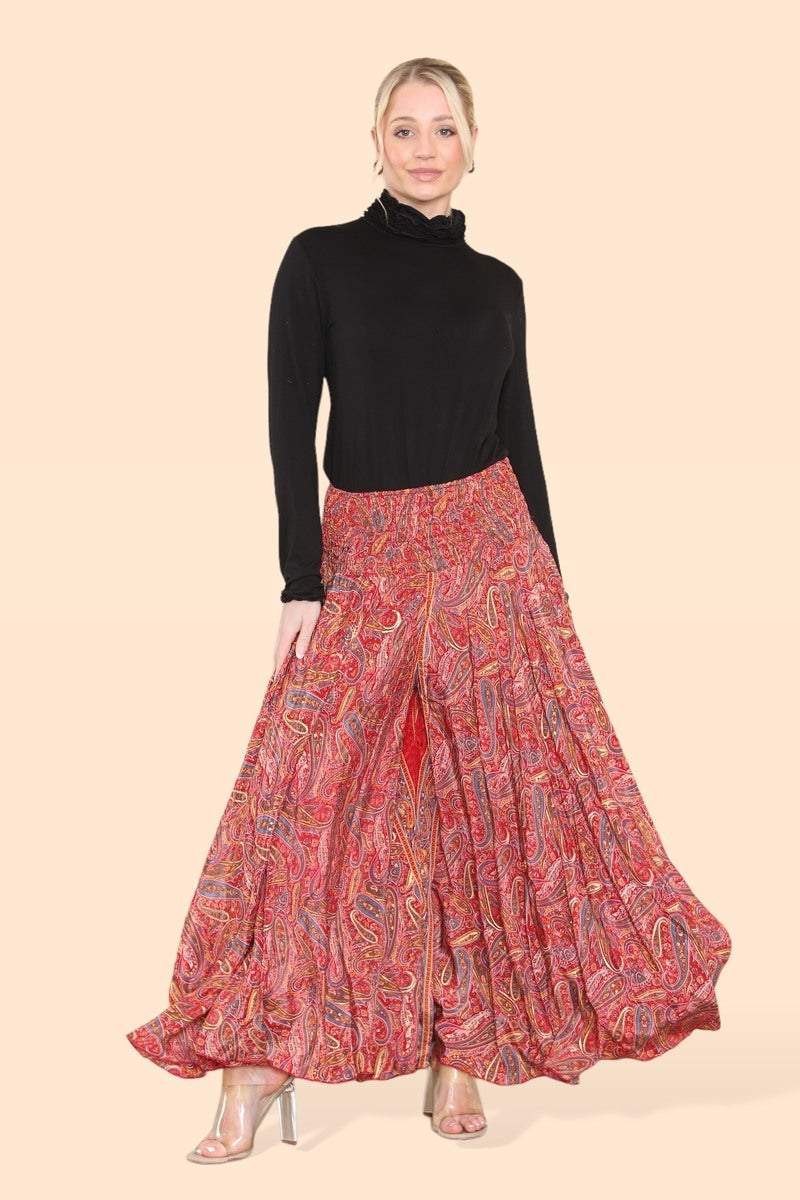 Summer 2025 Collection - Women's Skirt Pants Big Floral Rosette 813P14-G