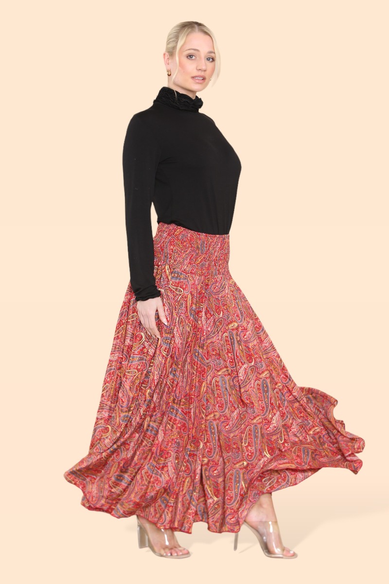 Summer 2025 Collection - Women's Skirt Pants Big Floral Rosette 813P14-G
